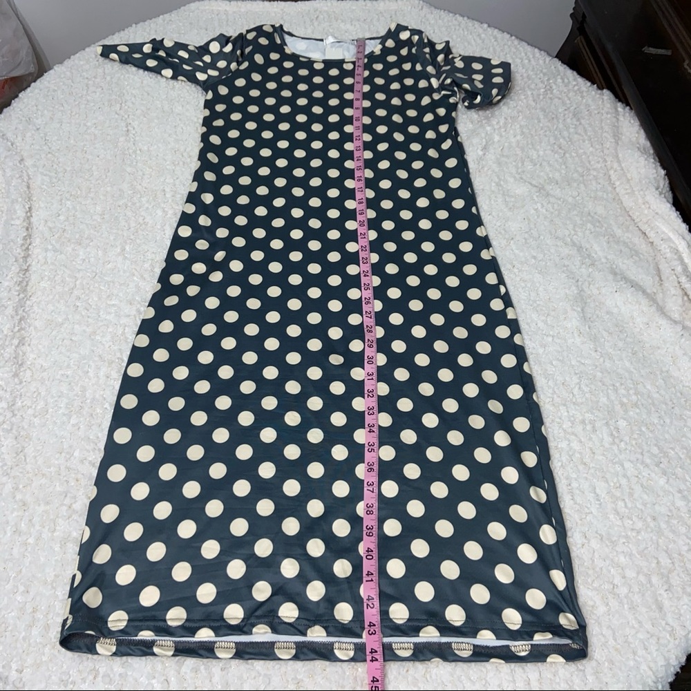 โจ Sign Here Polka Dot Midi Dress โ Size Large โ Excellent Condition โจ - Picture 8 of 12